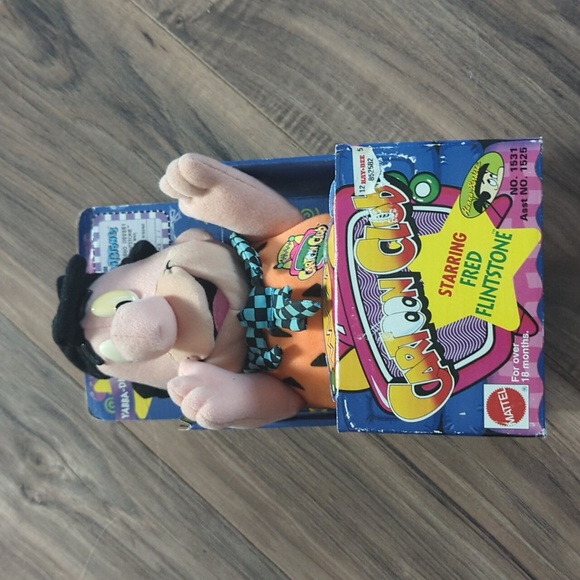 Vintage NITB Fred Flintstone Collectible Cartoon Club Stuffed Animal.
